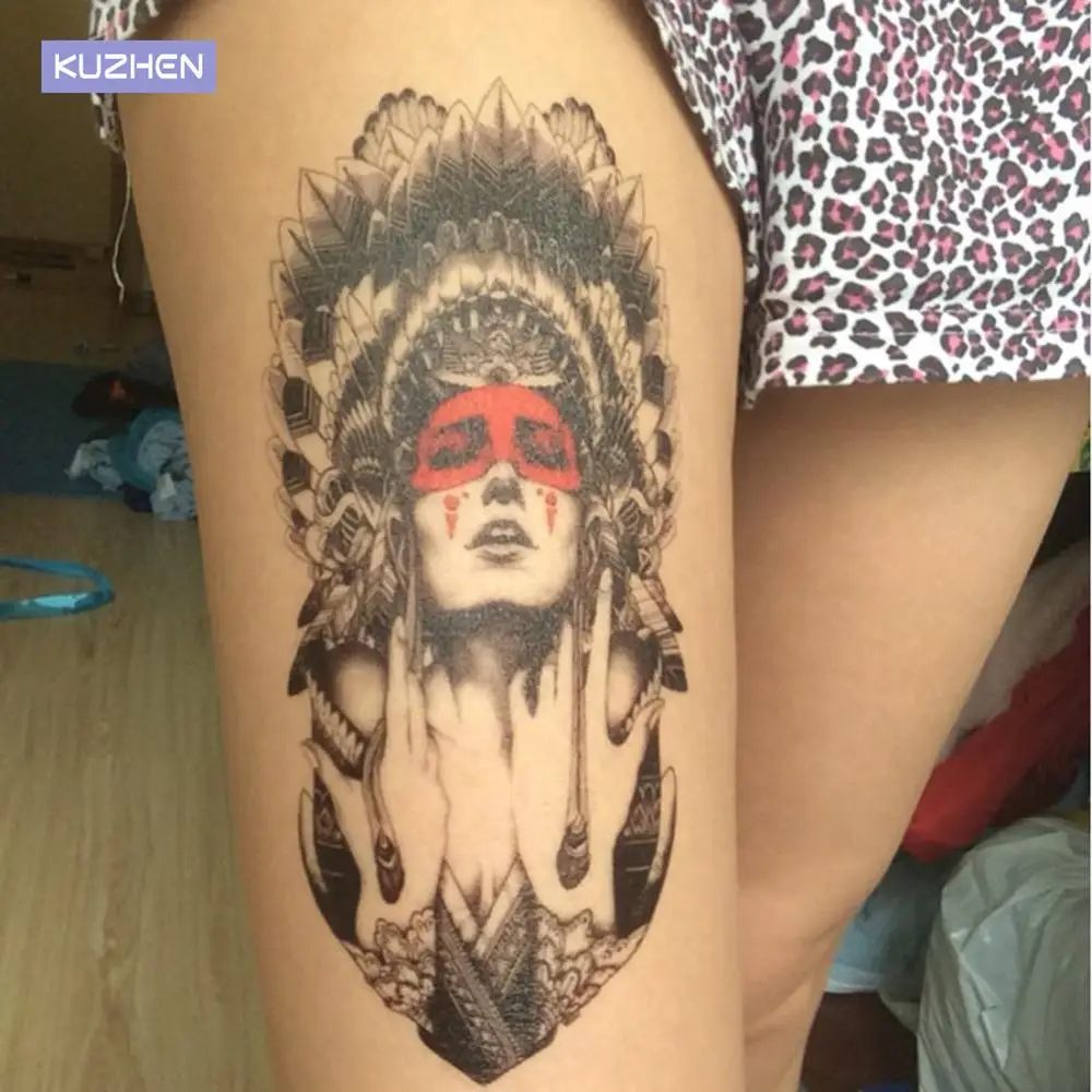 

Hot Sale High Quality New Waterproof Sexy Indian Women Temporary Tattoo Large Arm Body Art Tattoos Sticker