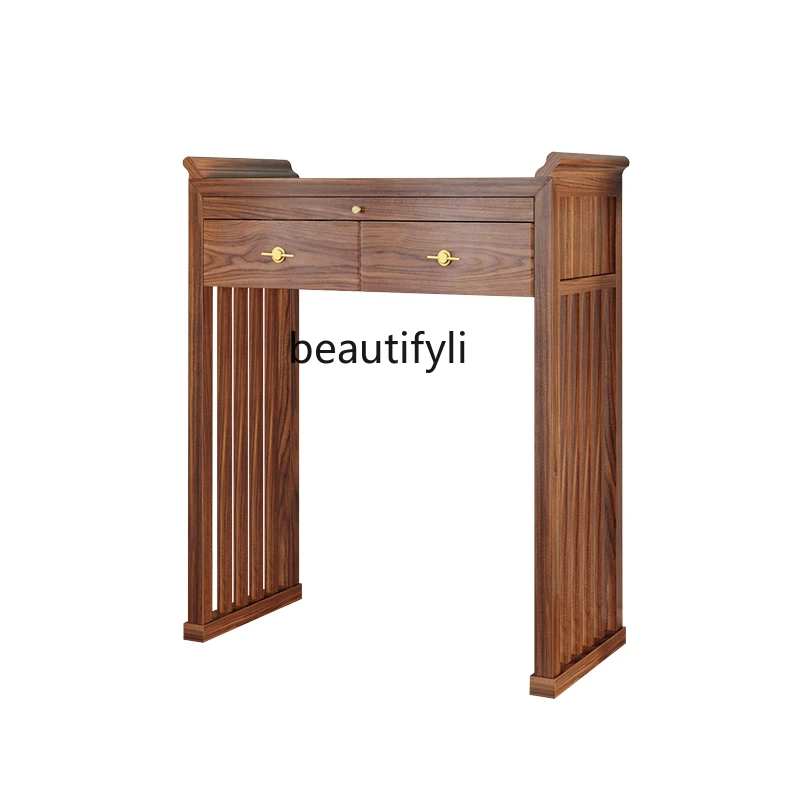 

Chinese Style Altar Incense Burner Table Household Buddha Shrine Living Room Altar Buddha Table Solid Wood Tribute Table