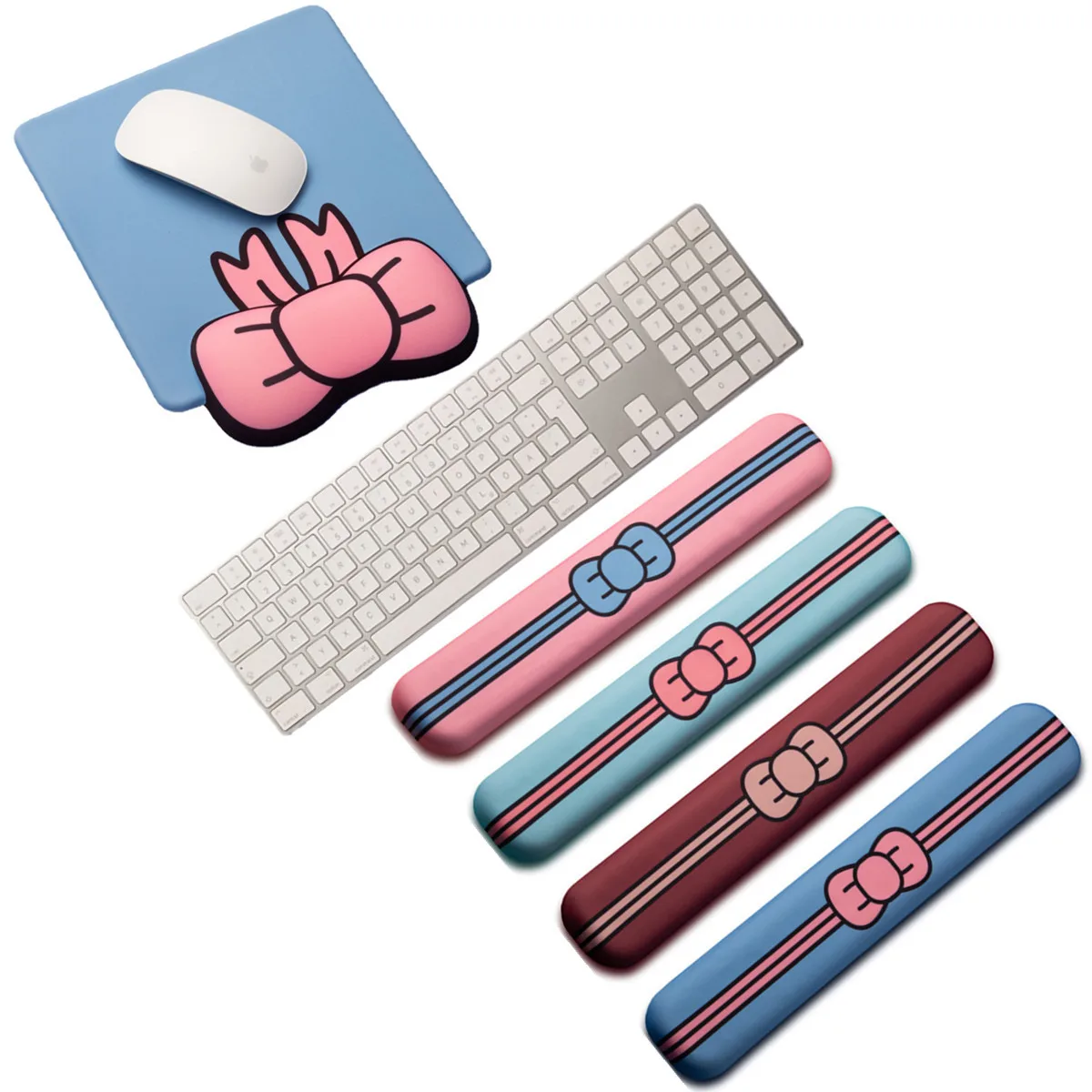 

Cute Mice Mouse Pad Keyboard Wrist Rest for Desk Pads Support Hand Ergonomic Arm Rests Memory Foam Wireless Mouse Pads