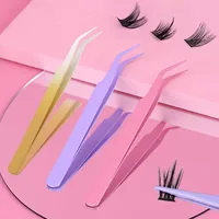 New false eyelash curler novice multi-functional stainless steel eyelash tweezers tool 1