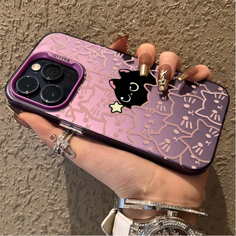 Creative Cute Stacked Cat Hard Phone Case Cover