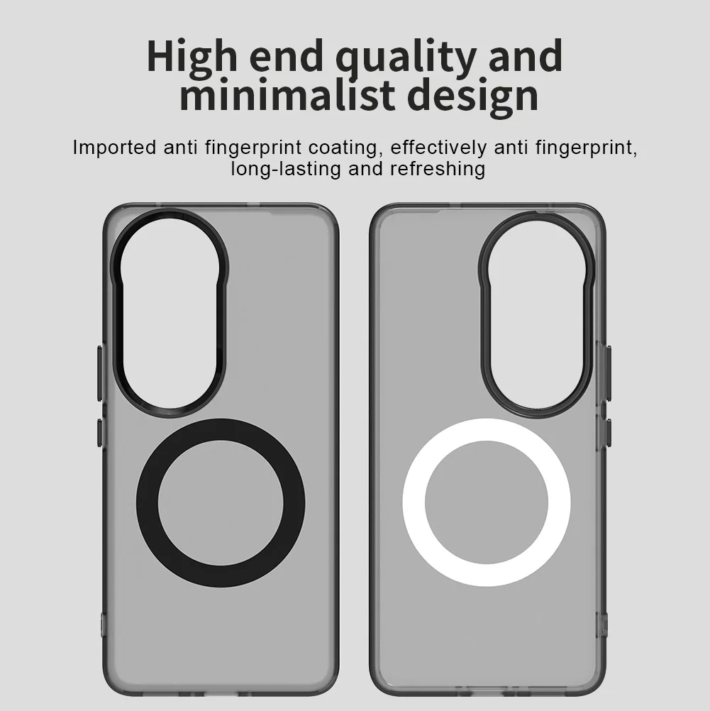Transparent Soft TPU Frosted MagSafe Phone Case with Raised Border and Wireless Charging Support