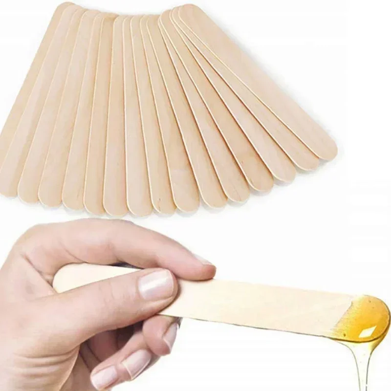 10pcs/set Woman Wooden Body Hair Removal Sticks Wax Waxing Disposable Sticks Beauty Toiletry Kits Wood Tongue Depressor Spatula wood tongue depressor wax wood hair removal spatula