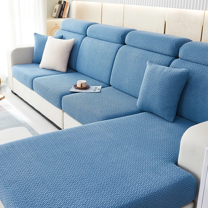 Premium Stretch Jacquard Sofa Seat Cushion Cover - Durable & Stylish Furniture Protector