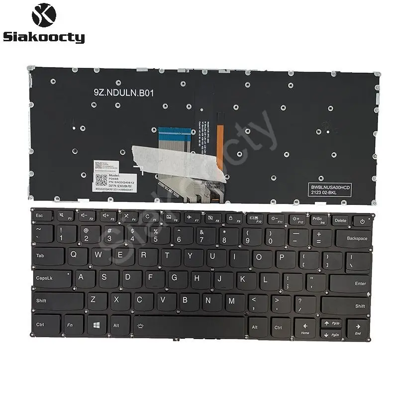 Siakoocty New for Lenovo IdeaPad 320S-13 320S-13IKB 720S-14IKB Black US Keyboard Backlit