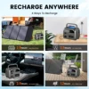 500W Portable Power Station 230WH Camping Lifepo4 Battery 110V Outlets Power Bank UPS Function Energy Storage for Outdoor Home 3