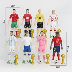 Football Star Cartoon Action Figure Set - Cute Car Accessories & Gifts (13cm 8pcs)