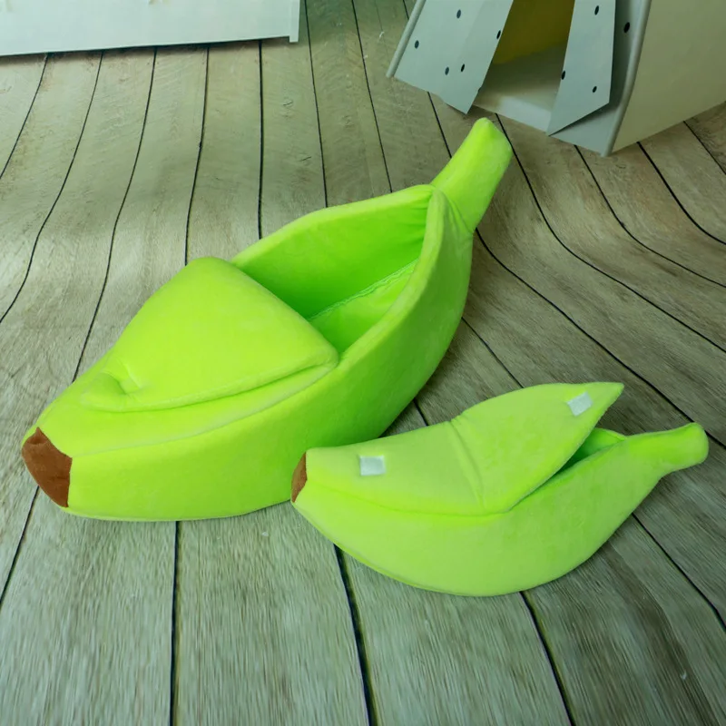 Creativo Banana Cat Dog Kennel Cute Pets Soft Keep Warm Puppy Sofa Nest Bed House Portatile Cat Dogs Letti House Cat Supplies