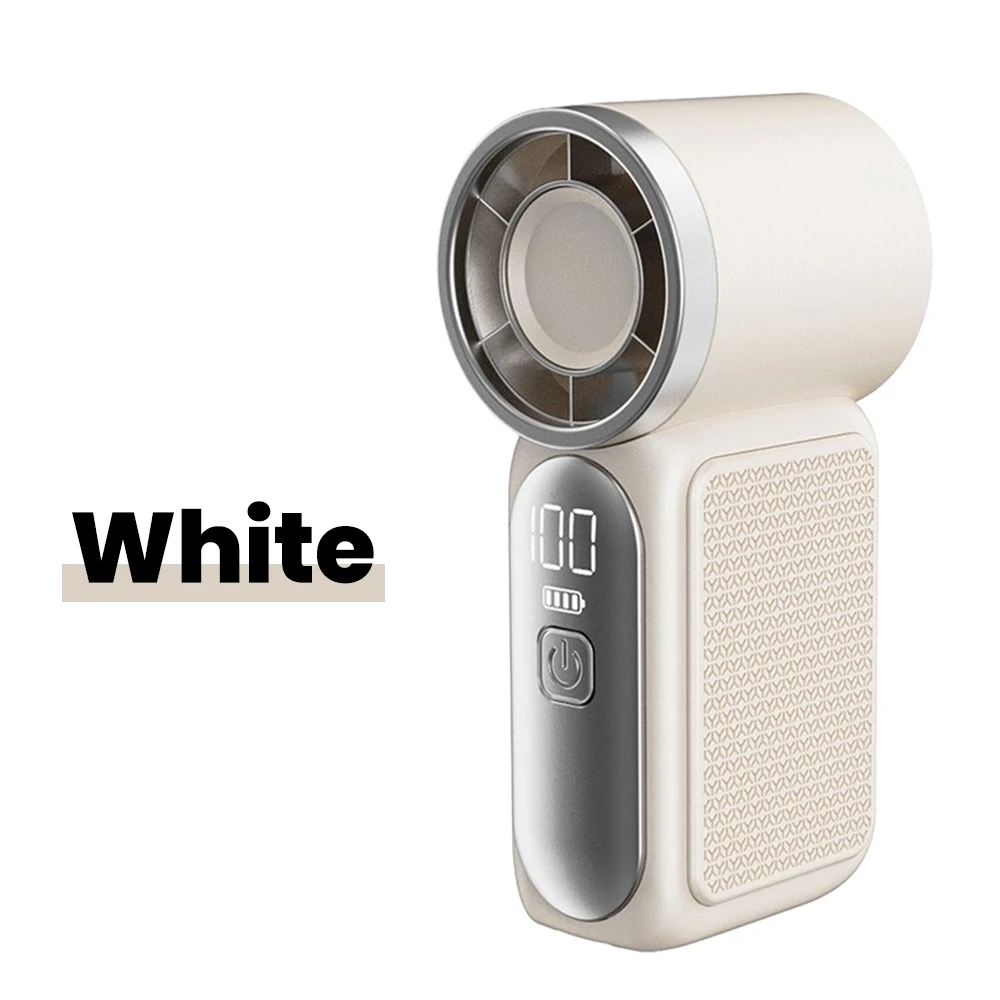 Ultra-Compact Portable Handheld Fan - 5-Speed Adjustable, Type-C Rechargeable for Home & Office Cooling