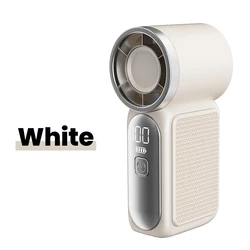 Ultra - Compact Portable Handheld Fan - 5 - Speed Adjustable, Type - C Rechargeable for Home & Office Cooling (White)