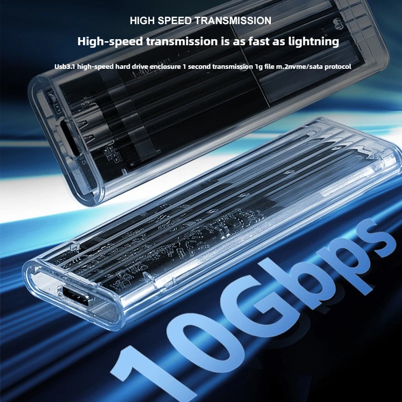 M.2 NVME PCIe NGFF SATA SSD Case USB3.1 Gen1 10Gbps TypeC Transparent SSD Enclosure External Adapter 2230/2242/2260/2280 hdd enclosure m2 ssd enclosure