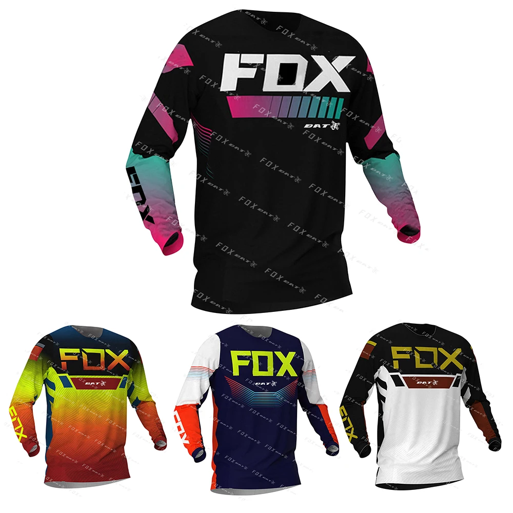 

Bat Fox MTB T-Shirts Motocross Mountain Bike Jersey Motorcycle Clothing Men's Downhill Jersey Downslope Clothing