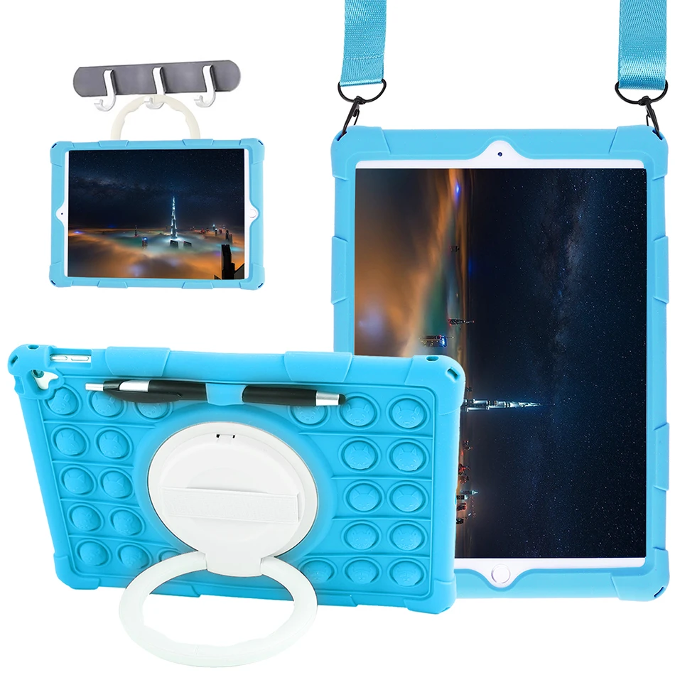 Custodia In Silicone Antiurto Per Ipad 10.2 7Th 8Th 9Th 10Th Generation 10.9 Air 5 Bubble Pop Kids Cover Per Ipad Pro 9.7 Mini 6