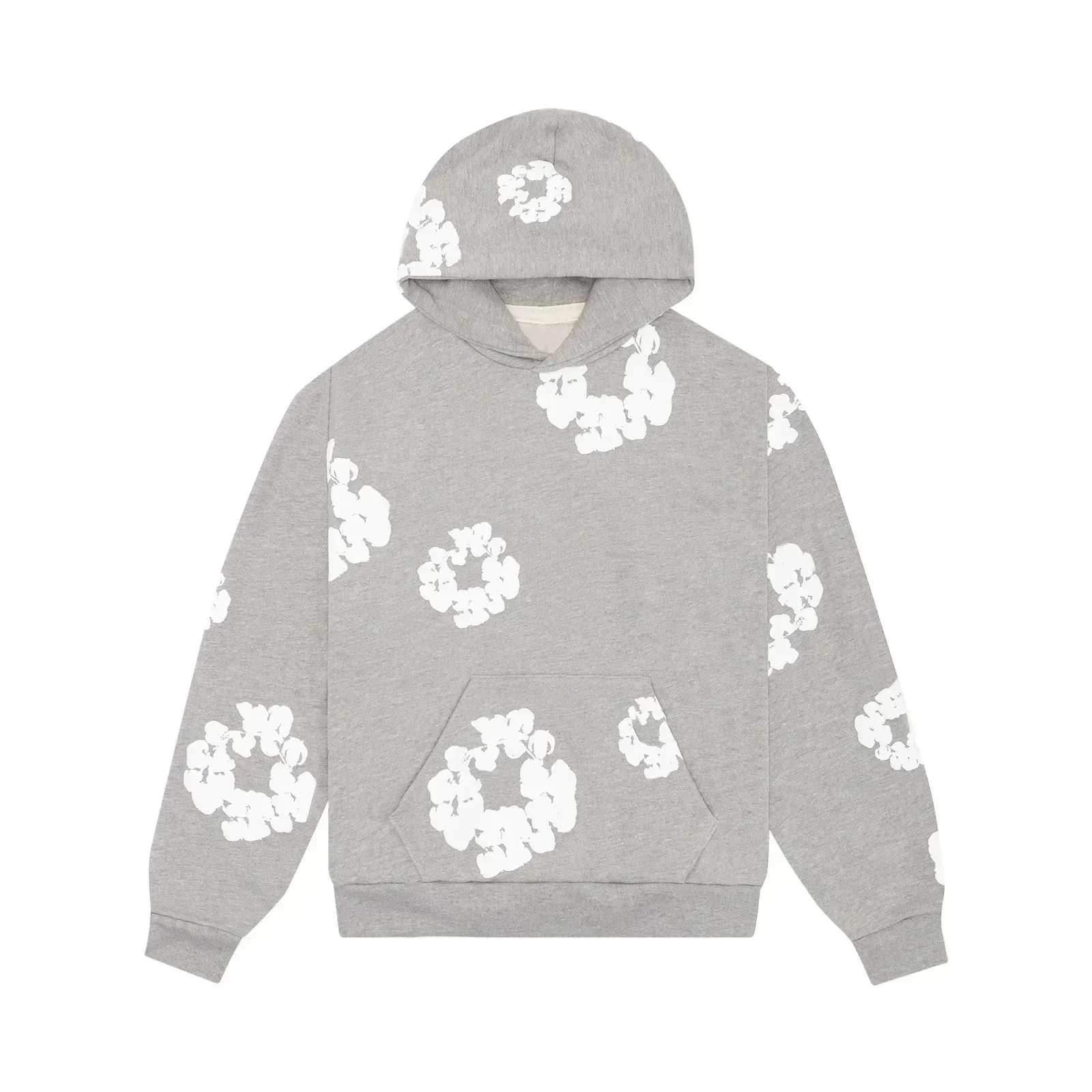 thumbnail image 1 of Sudadera con capucha para correr, estilo informal, estilo callejero, estilo europeo, con flores, de gran tamaño, unisex, para exteriores, 1 of 5