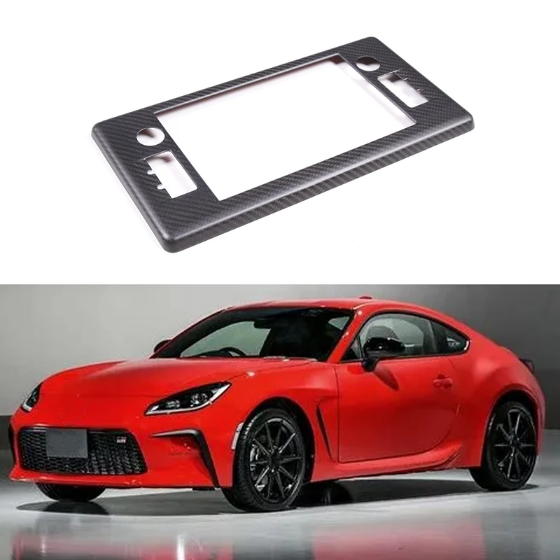 

Car Real Carbon Fiber Central Control Navigation Screen Panel Cover Trim For Subaru BRZ Toyota 86 2022
