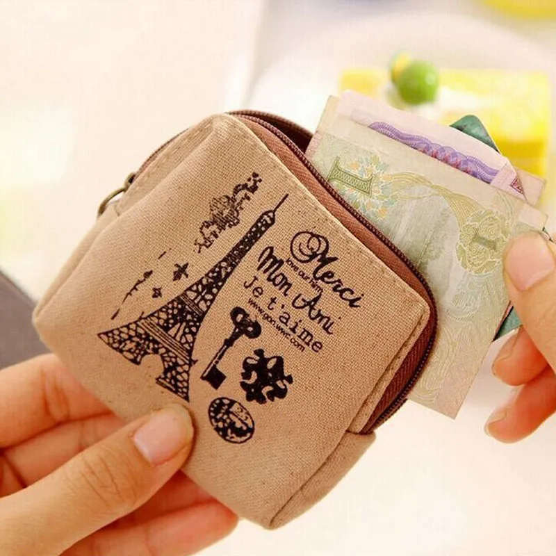 Vintage Classic Women Man Canvas Coin Purse Zip Wallet Small Bag Case Pouch Holder Retro Money Bags Gift Key Storage Purse coin purse coin wallet change bag women wallet key case