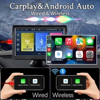 Autoradio sans fil CarPlay Android Auto lecteur vidéo multimédia 7 pouces écran tactile Portable avec USB AUX pour caméra de recul 2