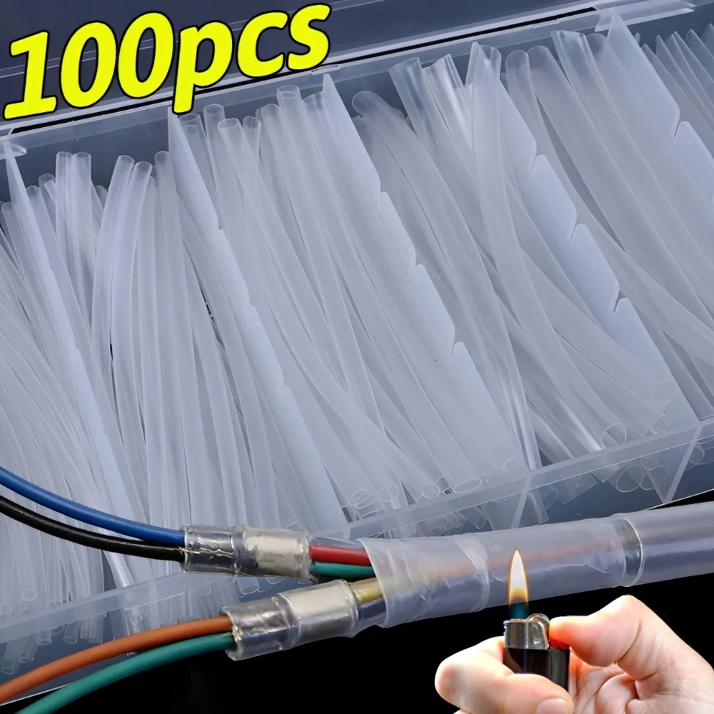 Transparent Heat Shrink Tube: Flexible Cable Sleeve and Wrapping Sheath, 1.5-13mm Diameter