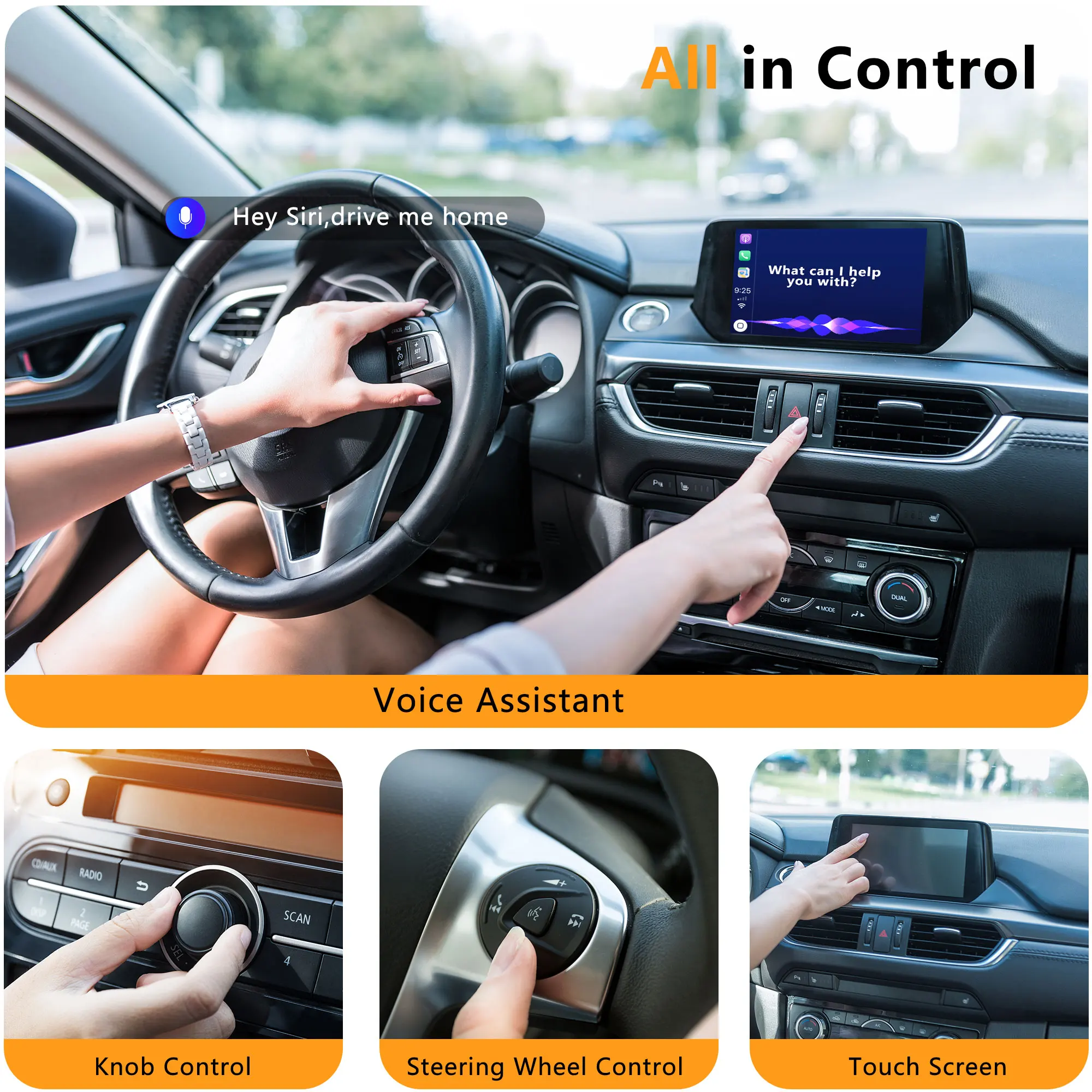 Wireless CarPlay Adapter , Converts Factory Wired CarPlay to Wireless, Plug and Play Car Play Wireless Adapter for Apple iPhone