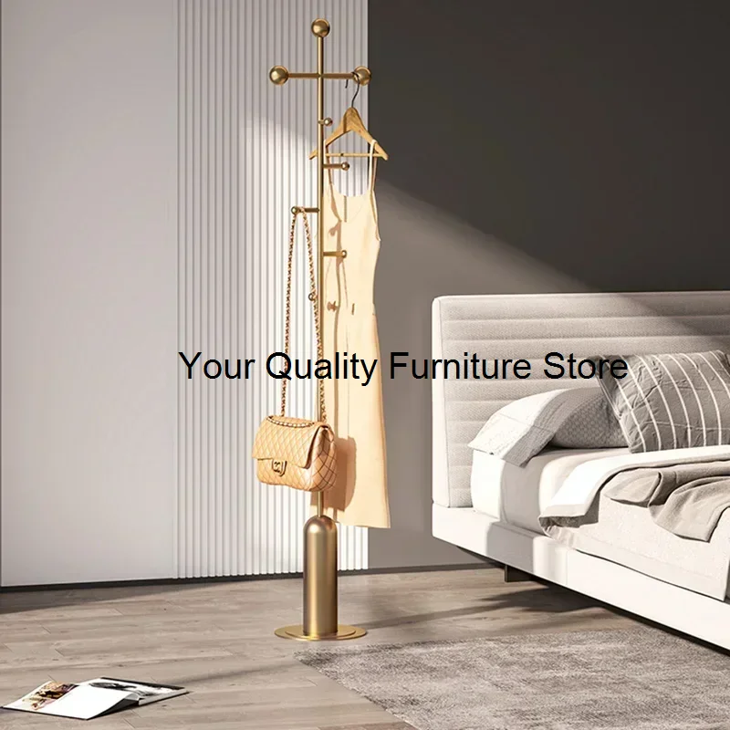 

Boutique Luxury Clothes Rack Modern Design Gold Display Free Shipping Clothes Rail Balcony Dress Perchero Space Saving Furniture