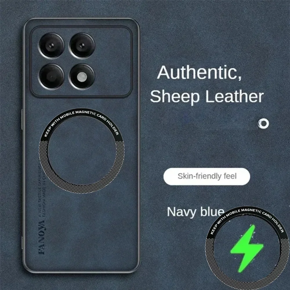 Leather Magnetic Magsafe Wireless Charging Case