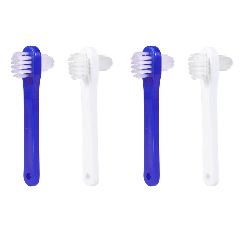 

4pcs Denture Brush False Teeth Dual Heads Toothbrush Denture Dedicated Toothbrush Cleaning Tool Anti Skid Denture Toothbrush