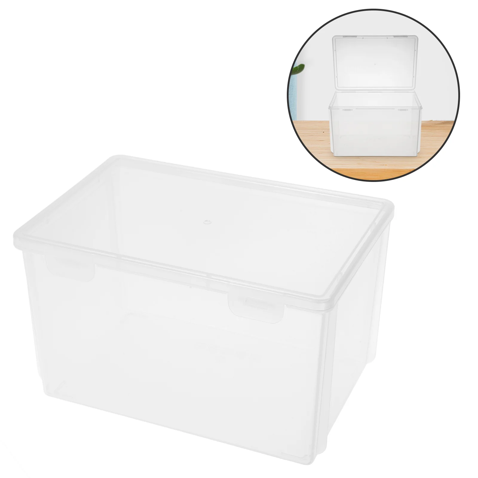 2PCS Storage Box Transparent Dustproof Envelopes Movie Vinyl Holder Bracket Cake Containers Airtight ganizer Jewel Cases DVD