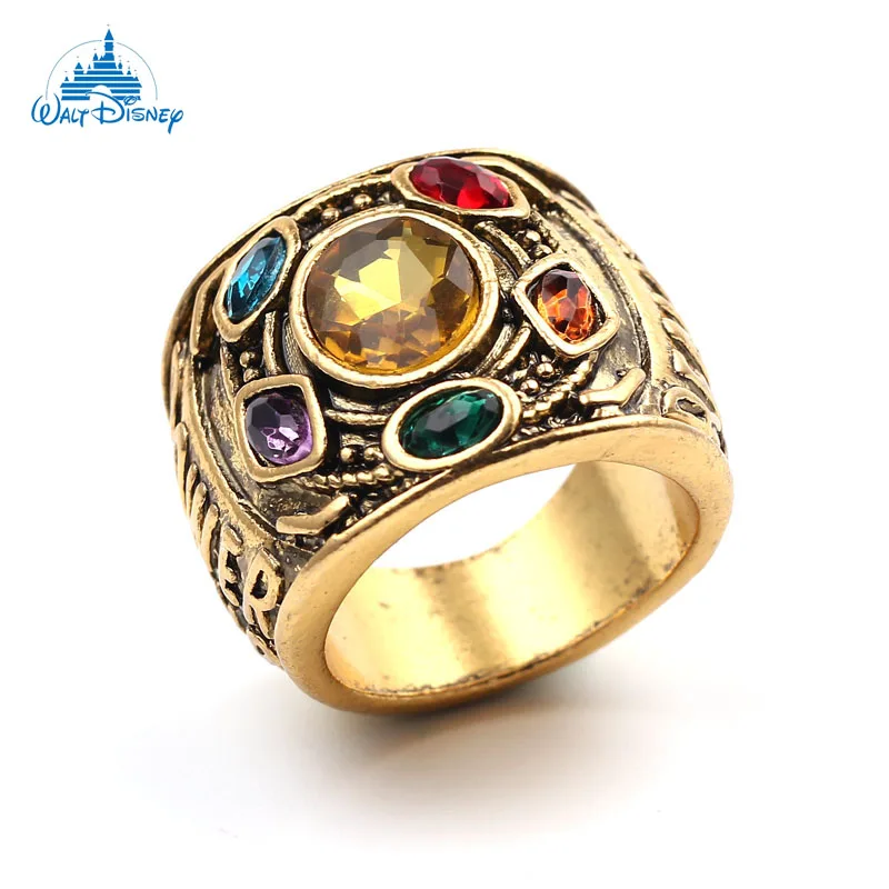 Disney Marvel Super Villain Thanos Rings Infinity Stones Finger Jewelry Accessori Creativi Vintage Con Strass Per Uomo