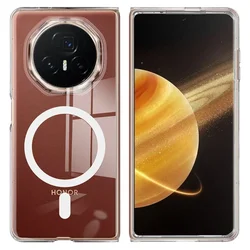 Custodia per telefono trasparente magnetica shockproof migliorata con TPU morbido e PC rigido