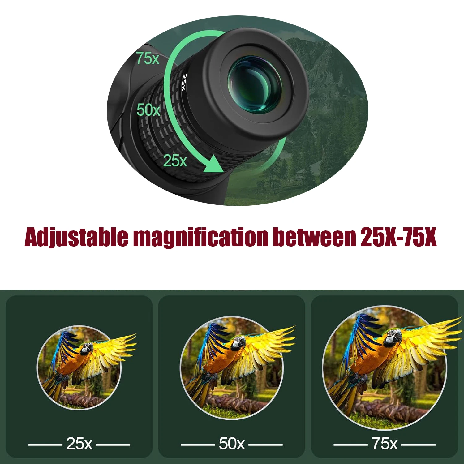 BORWOLF Zoom Spotting Scop 4