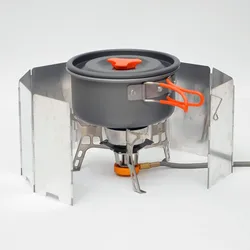 Outdoor Camping Windproof Aluminum Alloy Stove Windscreen (9 Plates mini)