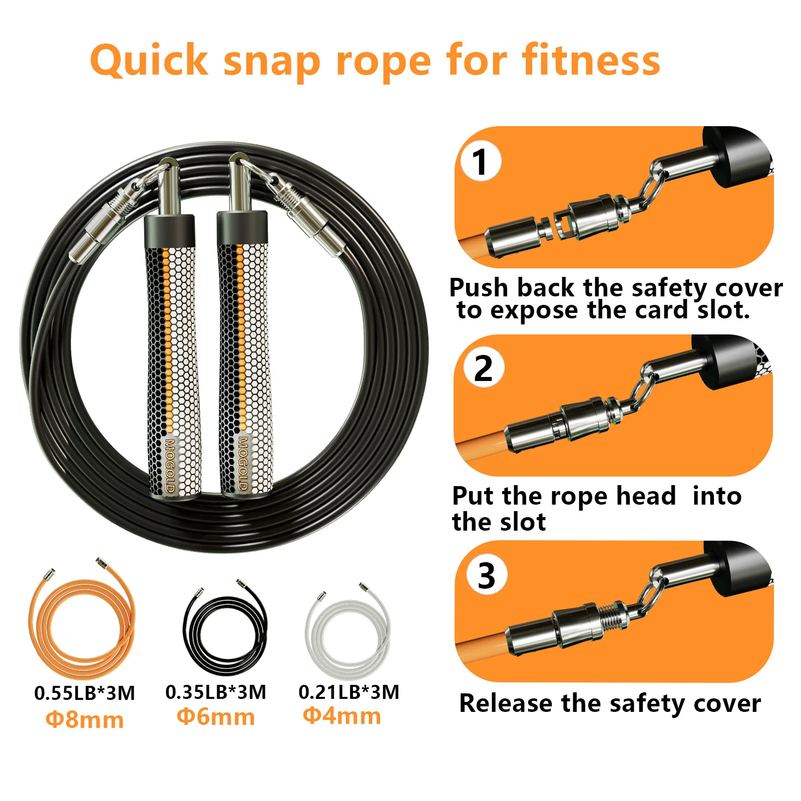 Jump Rope Fitness Workout Weighted Handle crossfit rope gym Boxing professional Men Women Sports exercise weights 4