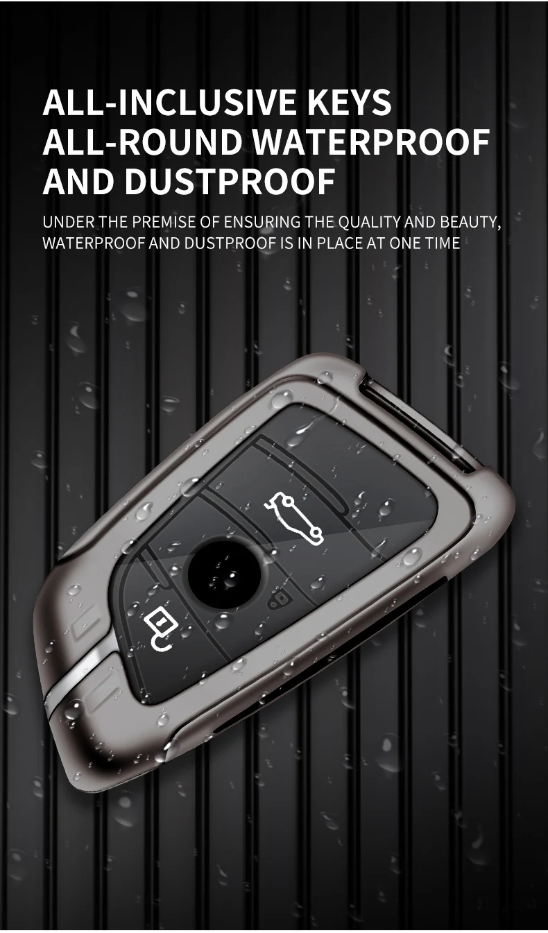 Metallo Chiave Dell'automobile di Cuoio Della Copertura Della Cassa Borsette Fob Per BMW 1 3 5 7 X1 X3 X5 X6 X7 Serie G20 G30 G01 G02 G05 F15 F16 G07 G32 Accessori - S1f5e9d2df8c64a21bbe3d98d07fe90063