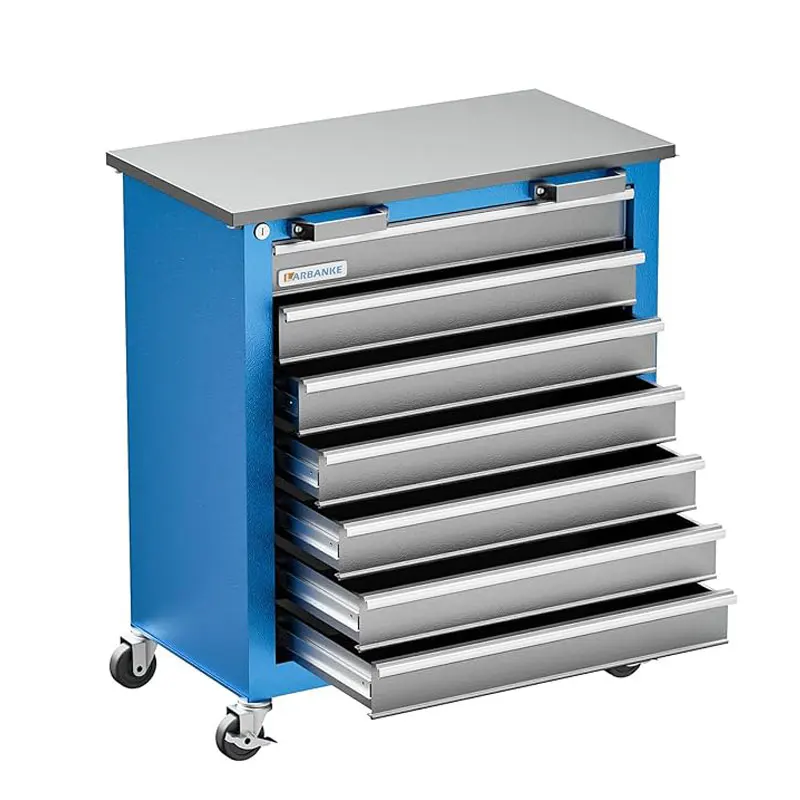 AIRAJ Seven Drawers Metal Cabinets Heavy-duty Tool Workshop Drawers Mobile Auto Repair Tool Carts Hardware Storage Toolbox tool organizer