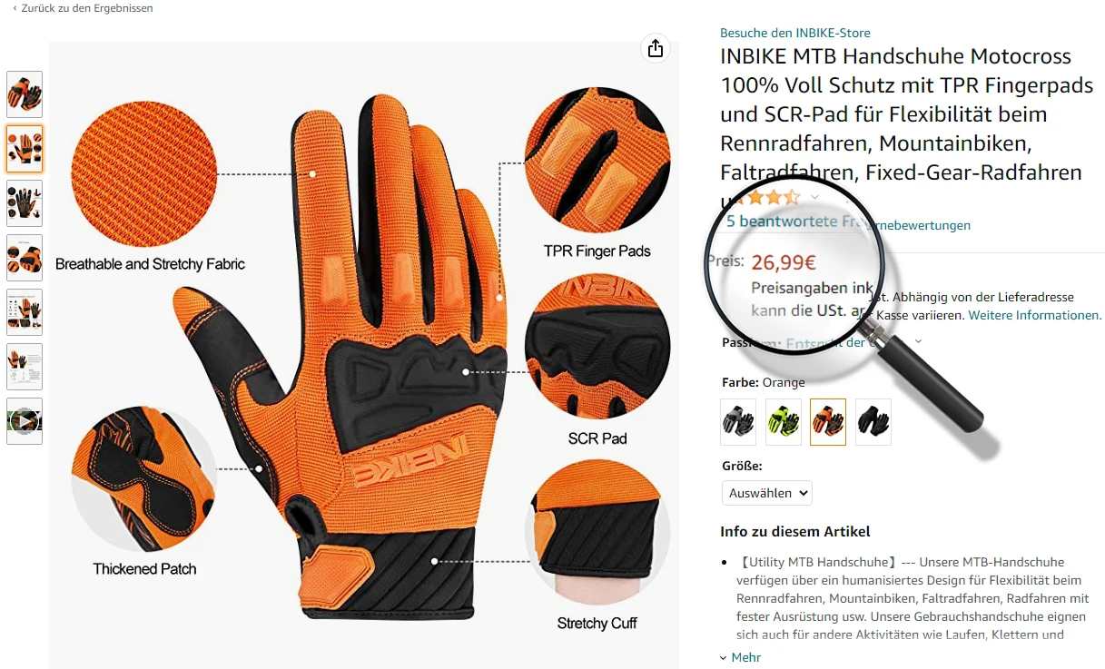 INBIKE MTB-Fahrradhandschuhe für Herren, Touchscreen-fähig, Sport-Handschuhe für Mountainbike, Motorrad, Outdoor-Radfahren, Fahrradzubehör – Detail 13