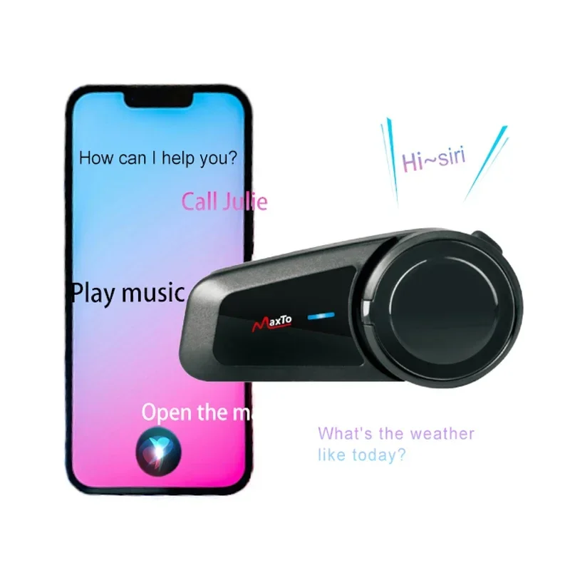 MAXTO MX2 Motorcycle Bluetooth Intercom - 2-Pack Helmet Communication System