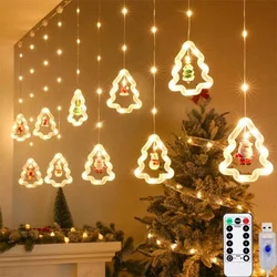 Festive LED Star Curtain Lights (Tree  Wharm White)
