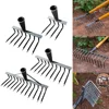4/7/9/12 Teeth Garden Rake High Carbon Steel Multifunctional Loose Soil Nail Rake Labour-Saving Detachable Nail Rake Garden Tool 1