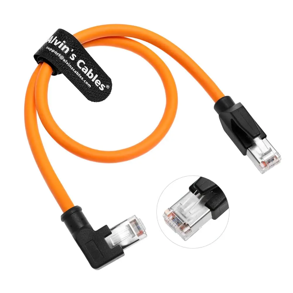 Alvin의 왼쪽 각도 Cat6 차폐 Profinet 케이블 PLC 로봇용 60cm 하이 플렉스