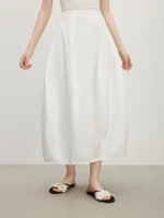 FSLE Elegant Commuting Style Flower Bud Skirt for Women Summer 2025 New Arrival with Attached Waistband Anti-Wrinkle 25FS12515