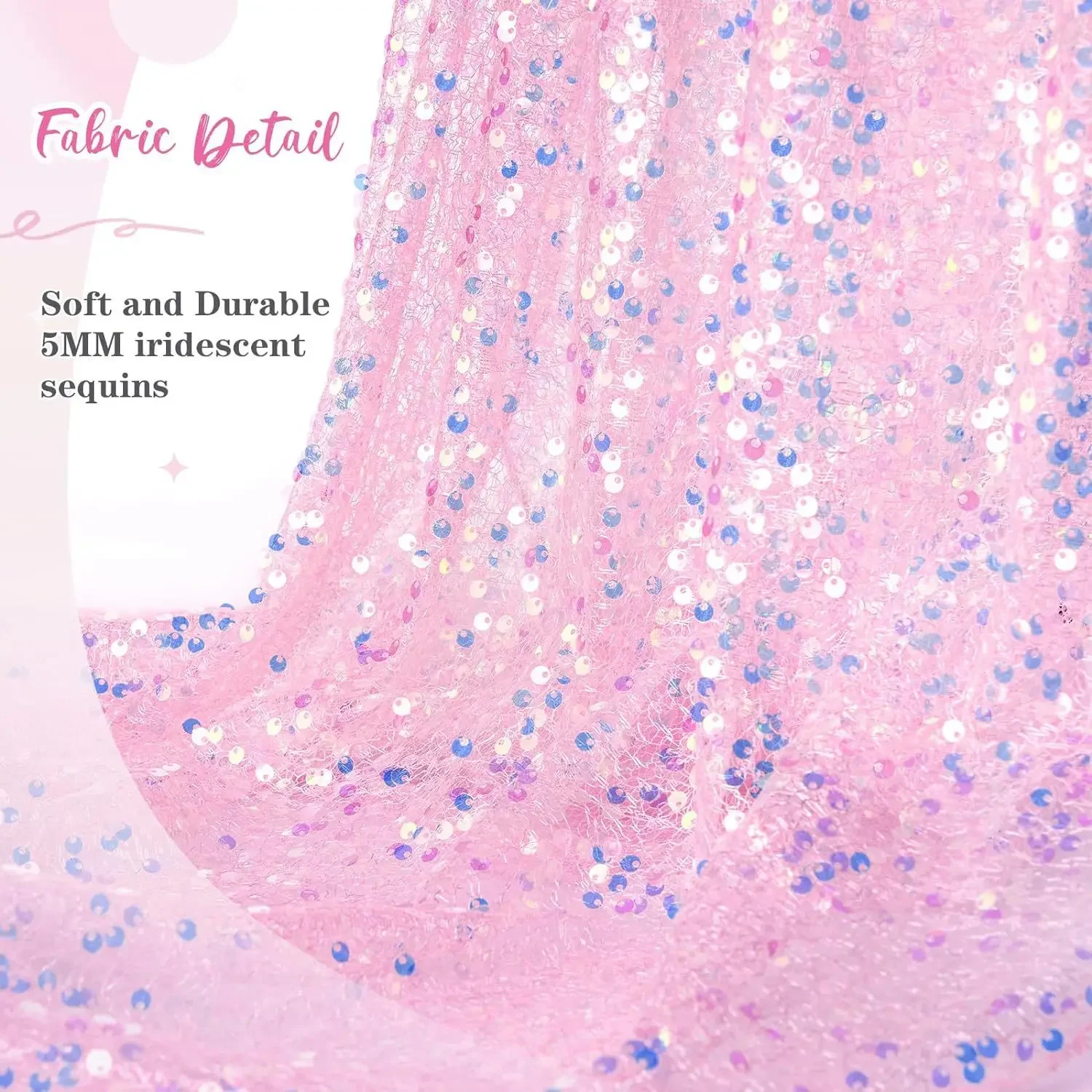 Description Picture 4 of item1pc Glitter Iridescent Sequin Table Runner Soft Dining Table Decoration for Wedding Birthday Party Christmas Hallowmas 30x183cm