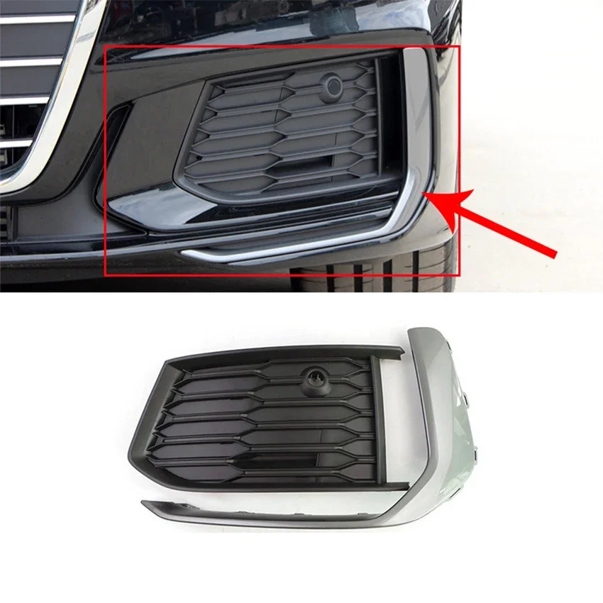 Auto Left Right Side Front Lower Bumper Fog Light Grille Grill Cover Frame Trim For Audi A6 C8 car exterior accessories,car grill mesh,grille braces