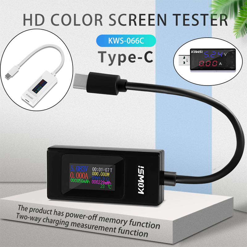 KWS New USB Tester Current Meter DC4-30V Voltage Tester Timing Ammeter Digital Monitor Cut-off Power Indicator Bank Charger