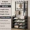 2025 Clothes Hanger Multi-Layer Shoe Rack Shelf Floor Standing Coat Racks Assemble Cloth Storage With Hooks Sneakers Organizer 6