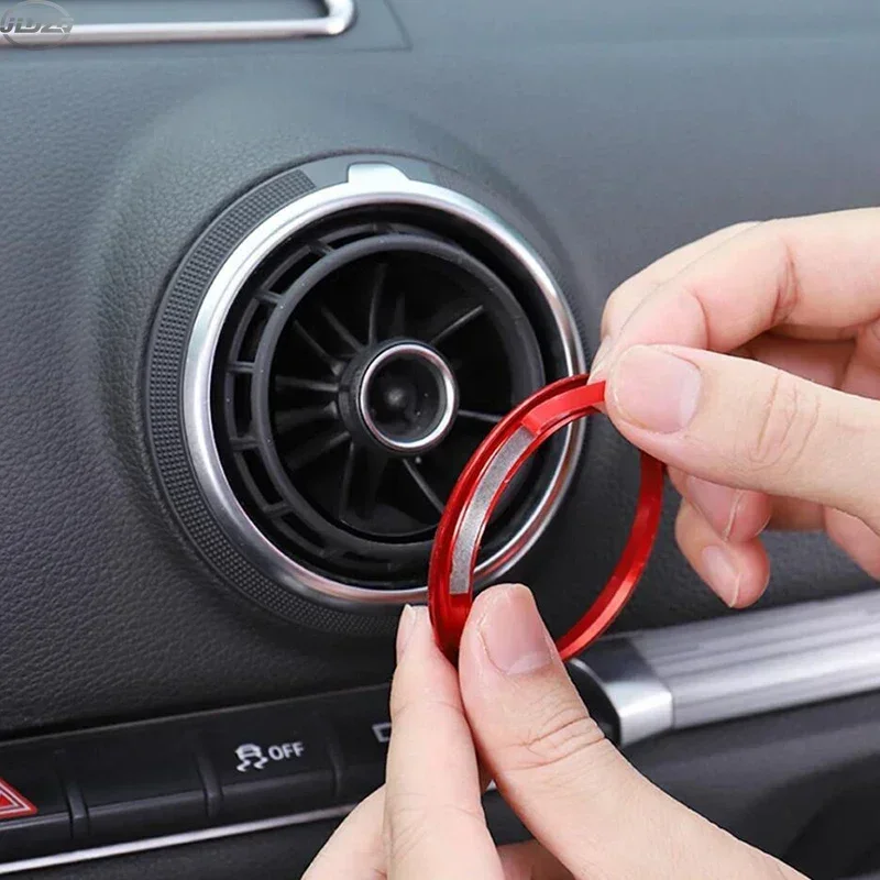 Car Air Center Console Outlet Trim Inner Ring Cover For Audi A3 8V S3 2014-2019 AUDI Q2 Sportback Sedan Accessories Car Styling 2