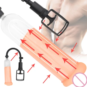 Delayed Ejaculation Extender Realistic Vagina Penis Enlargement Powerful Vacuum Penis Pump Sex Toys For Men Male Masturbator 5
