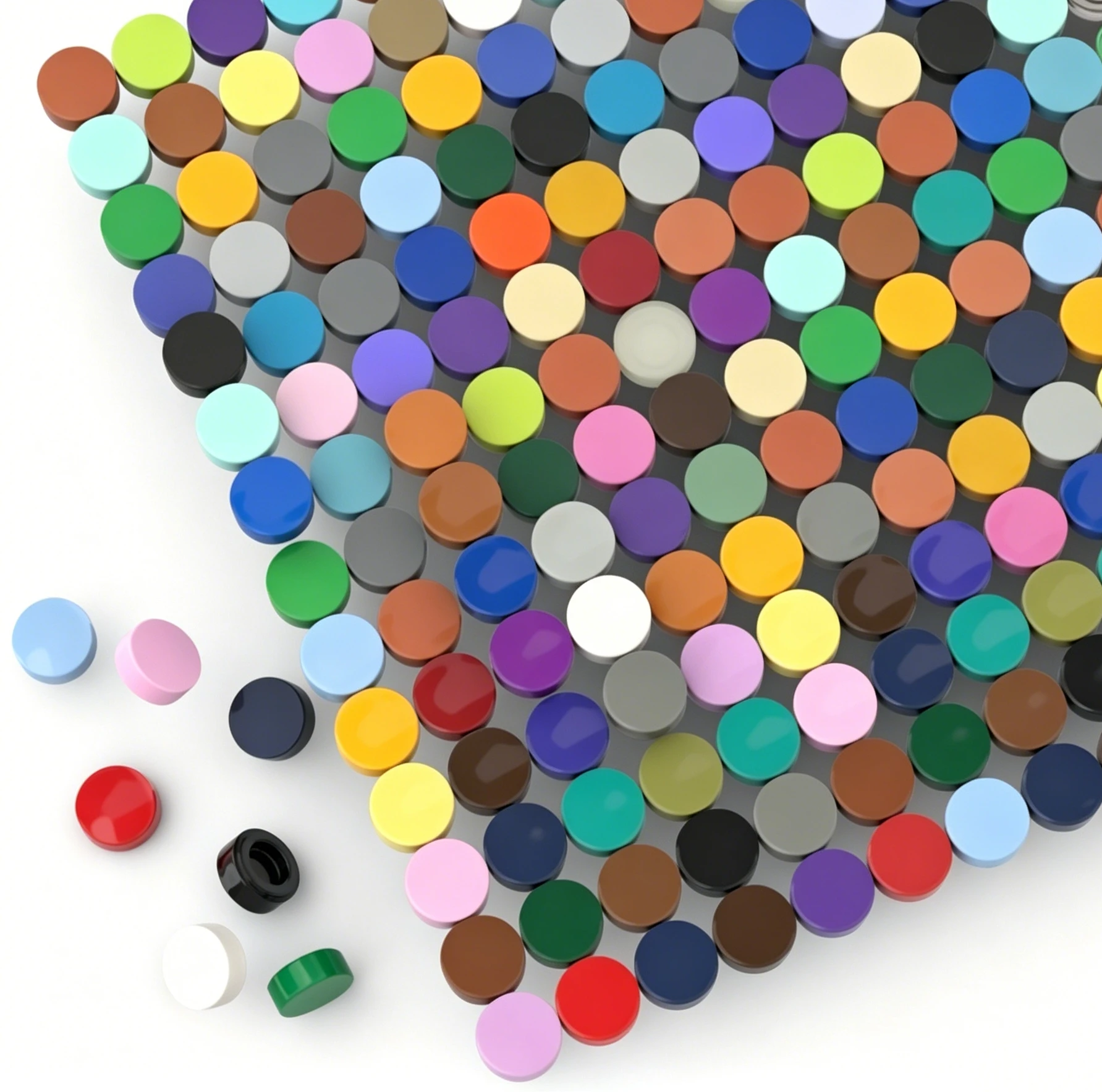 500-Piece Round Tile Set for Mosaic Art and Creative Building