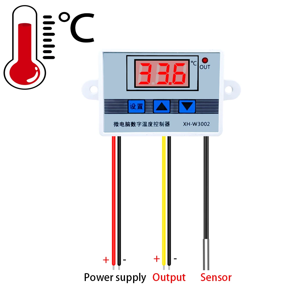 Digital Control Temperature Thermostat Switch 12/24/220V
