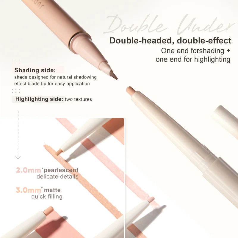 Makeup Pen Judydoll Dual-Ended Aegyo Sal Pen Highlighter Contour 2-in-1 Easy to Apply Long-Lasting Smudge-Proof Natural Eye Brighten