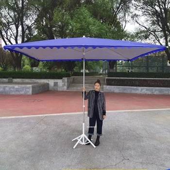 Gazebos Stalla da esterno Ombrello inclinato Negozio Tende pieghevoli quadrate commerciali Ombrellone grande Protezione solare Tende ispessite 1